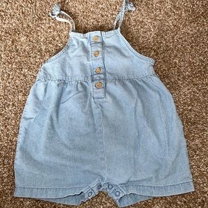 Infant short denim jumper